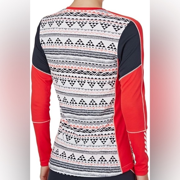 Helly Hansen LIFA Active Graphic Crew Base Layer Long Sleeve Melt Down Bricks - Picture 2 of 10